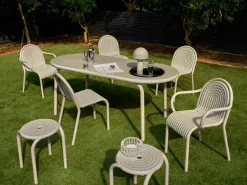 Tom Dixon Seating*Groove stool 45 cm, Putty Beige