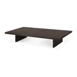 Ethnicraft Coffee Tables*Grooves coffee table, Off- teak, 170x120 cm Black