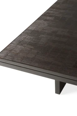 Ethnicraft Coffee Tables*Grooves coffee table, Off- teak, 170x120 cm Black