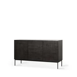 Ethnicraft Dressers & Sideboards*Grooves sideboard, 3 doors Black