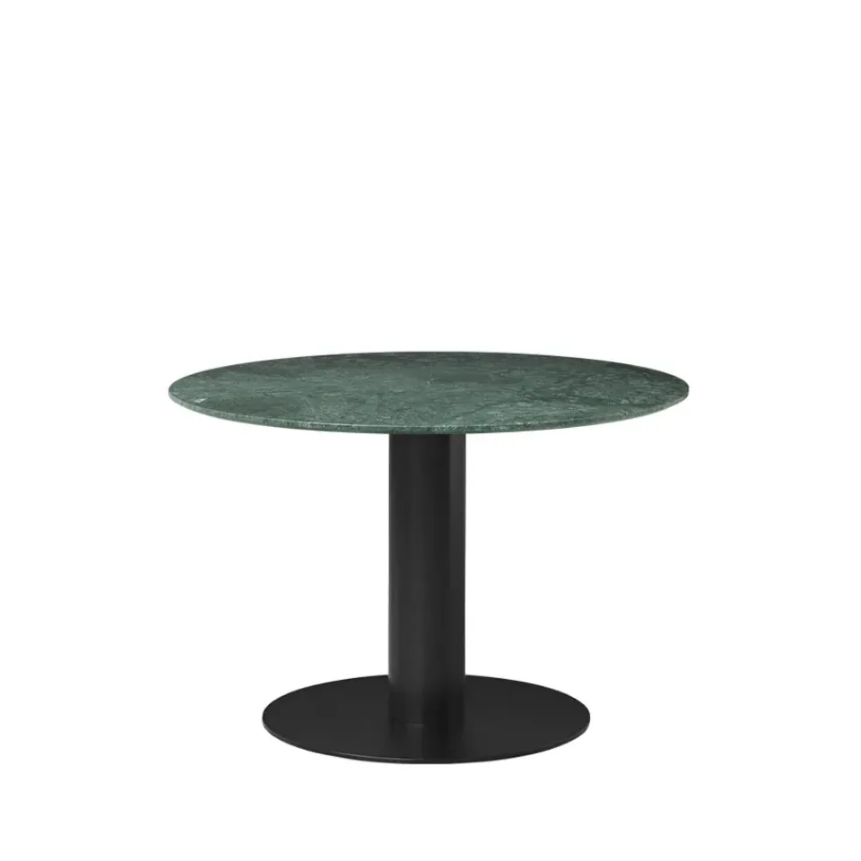 GUBI Dining Tables*2.0 dining table, Marble . ø110. black stand Green
