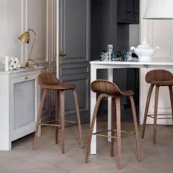 GUBI Bar Stools*3D barstool high, , steel sled base Black