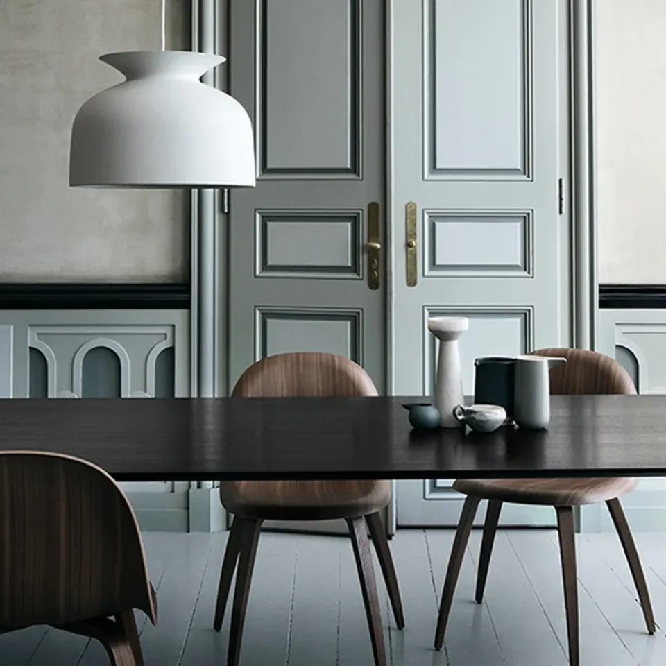 GUBI Dining Tables*Elliptical dining table, American walnut Brown