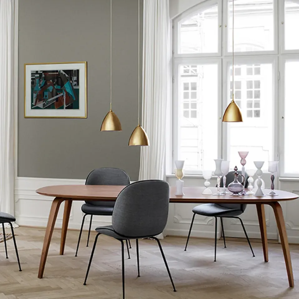 GUBI Dining Tables*Elliptical dining table, American walnut Brown