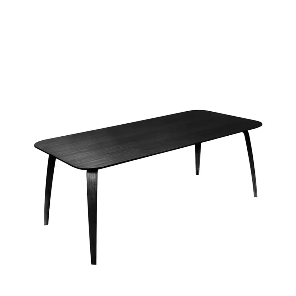GUBI Dining Tables*rectangular dining table, stained ash Black
