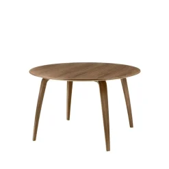 GUBI Dining Tables*round dining table, American walnut Brown