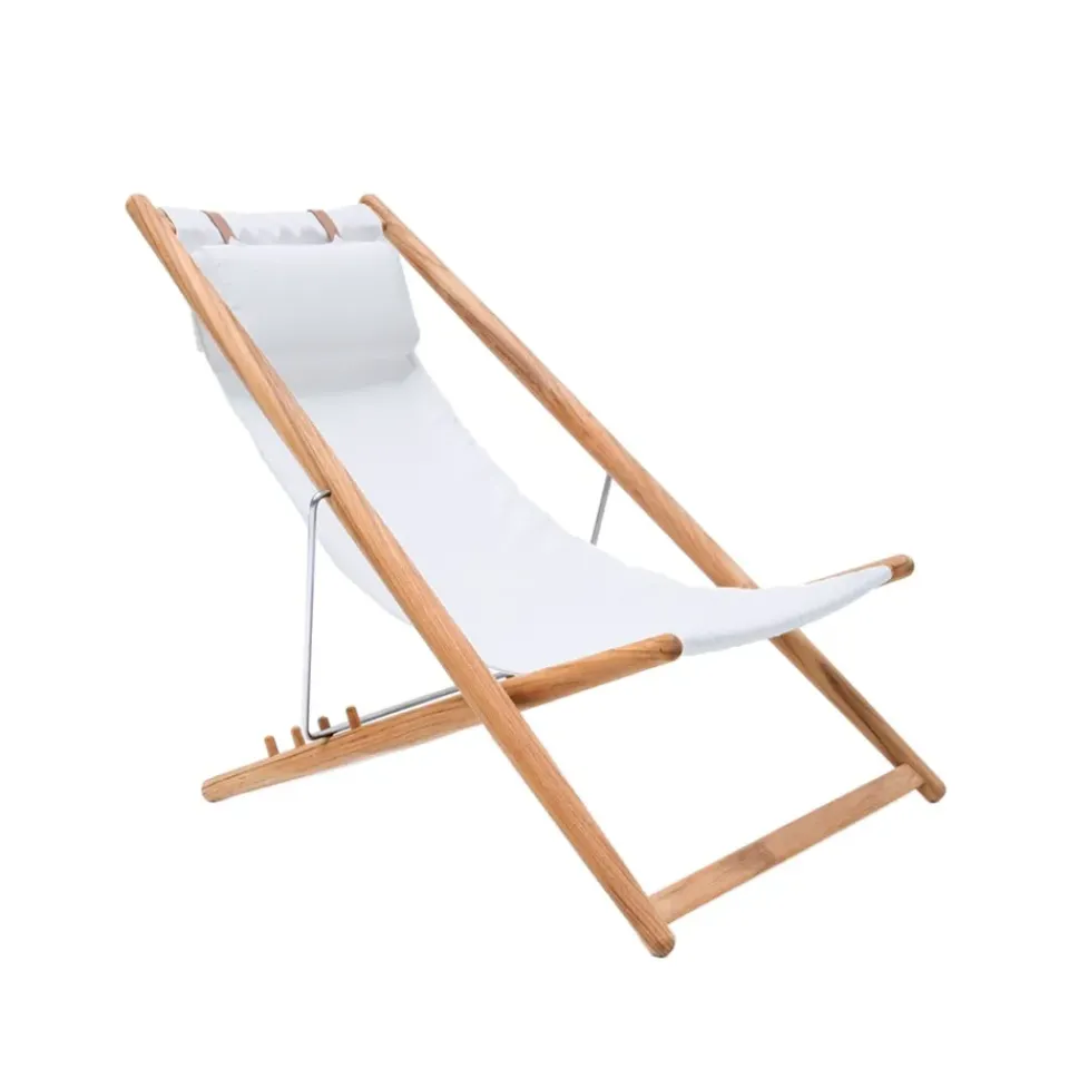 Skargaarden Seating*H55 lounge chair teak, Agora Nautic White