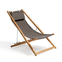 Skargaarden Seating*H55 lounge chair teak, Slate dark Grey