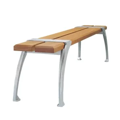 Byarums bruk Garden Sofas & Garden Benches*Haga bench, Oak oil, raw aluminum stand Beige