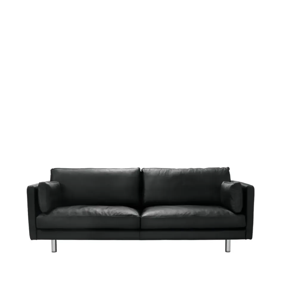 1898 Sofas*Haga 3-seater sofa, Sevilla leather . metal leg Black