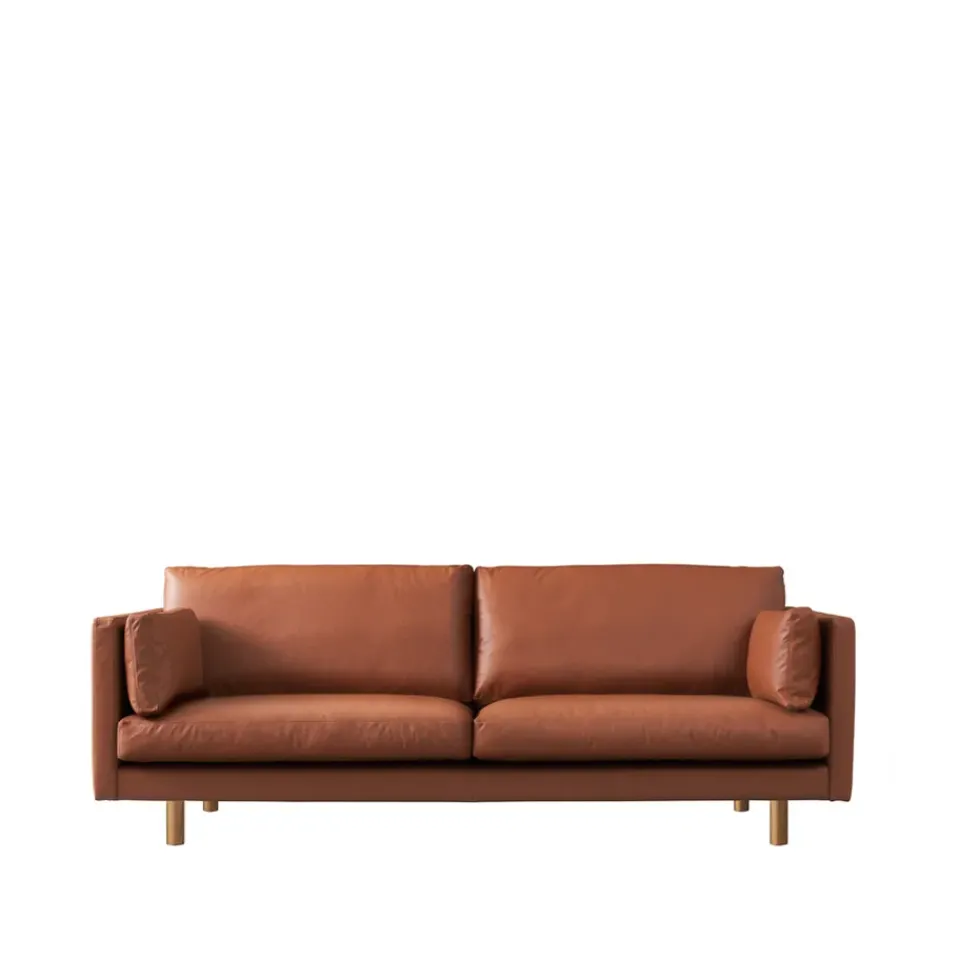 1898 Sofas*Haga 3-seater sofa, Sevilla Cognac 4003-light oak Brown