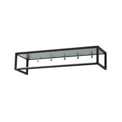 Scherlin Hat Rack & Hat Shelves*Hall shelf 11, lacquer, zinc plate Black