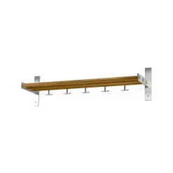 Scherlin Hat Rack & Hat Shelves*Hall shelf 4, Oiled oak, aluminium stand Beige