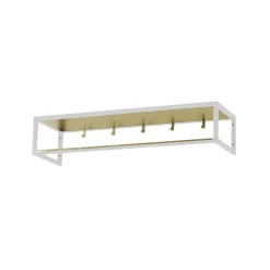 Scherlin Hat Rack & Hat Shelves*Hall shelf 11, lacquer, brass plate White