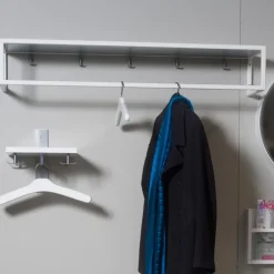 Scherlin Hat Rack & Hat Shelves*Hall shelf 11, lacquer, zinc plate White