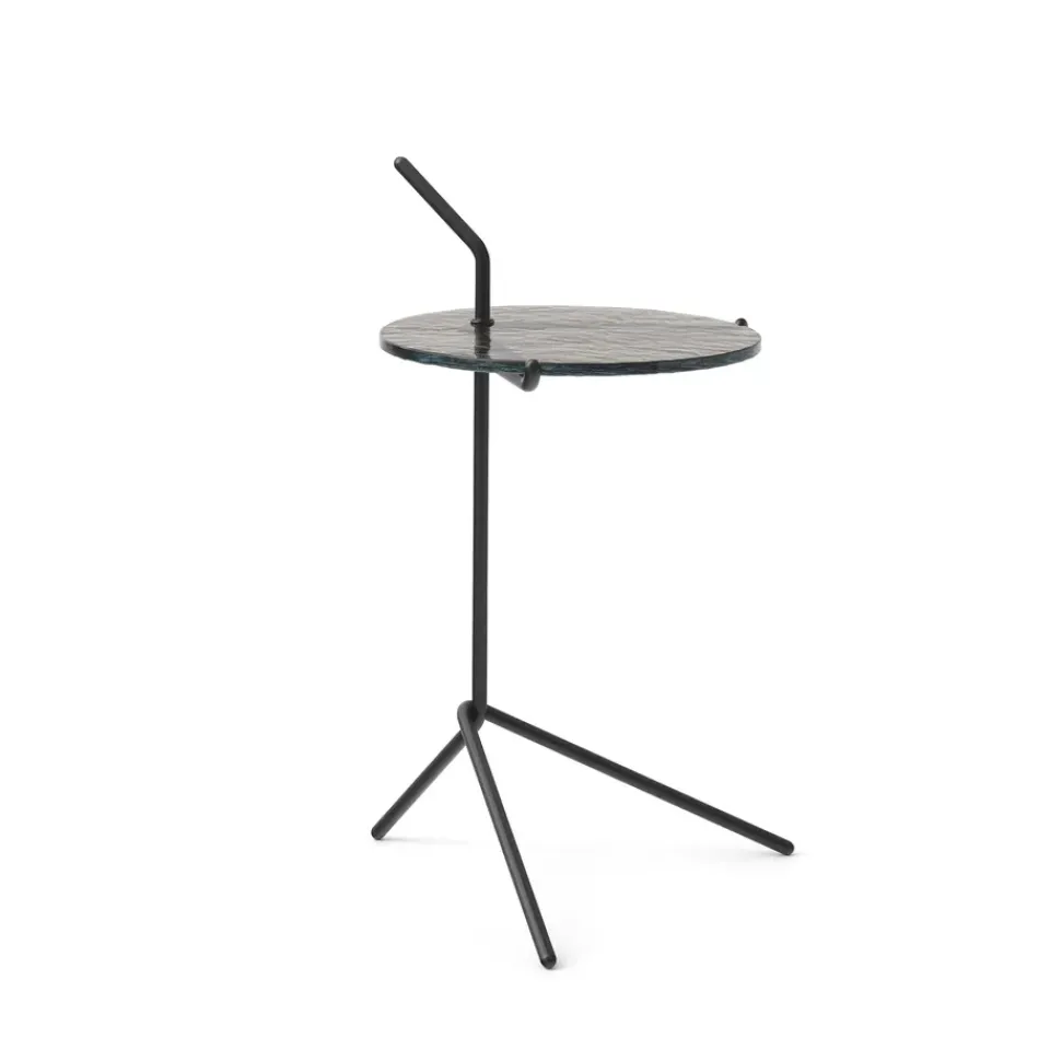 &Tradition Side Tables*Halten SH9 side table, Smoked glass-warm black Brown