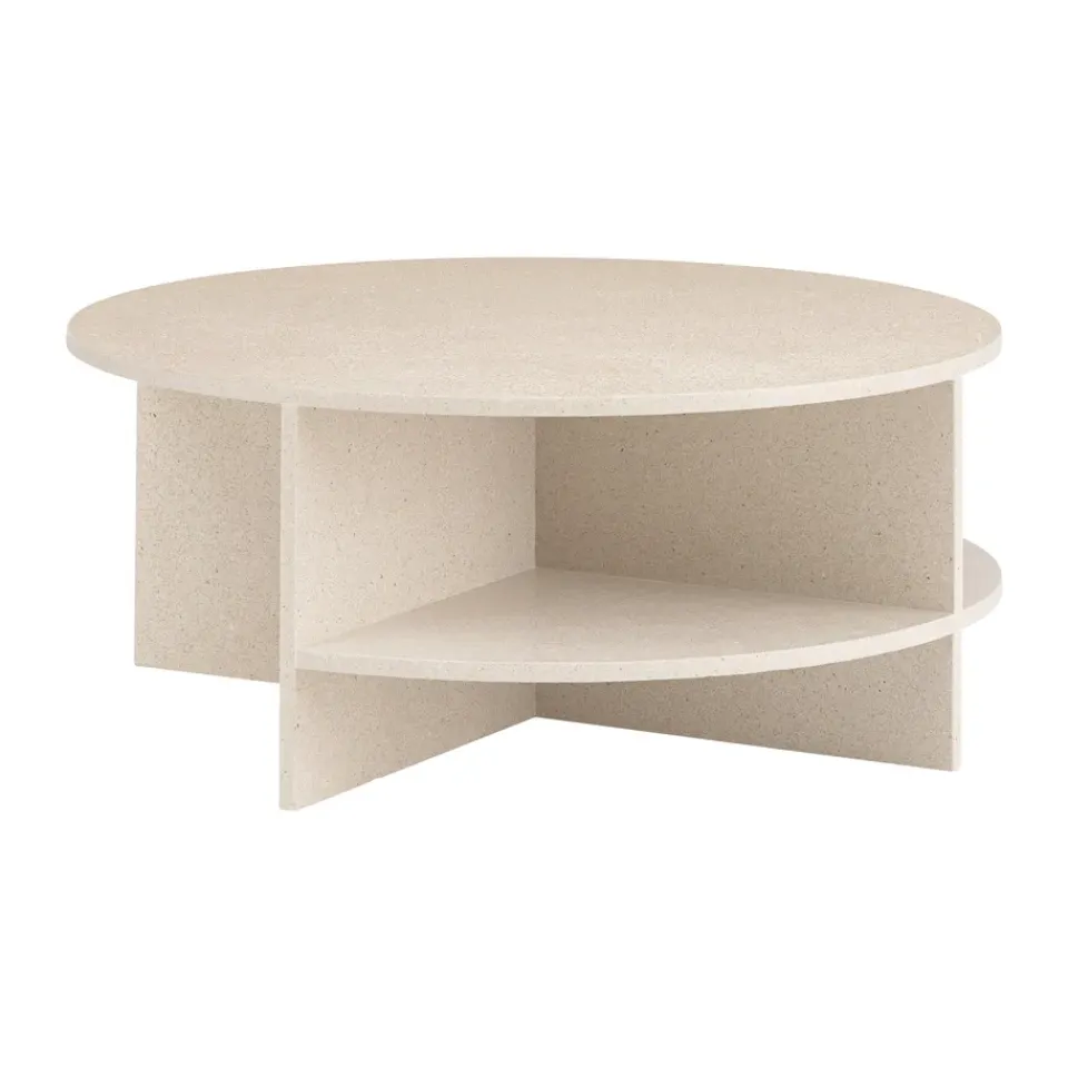 Muuto Coffee Tables*Halves coffee table, Light taupe-terrazzo, Ø85 cm Grey