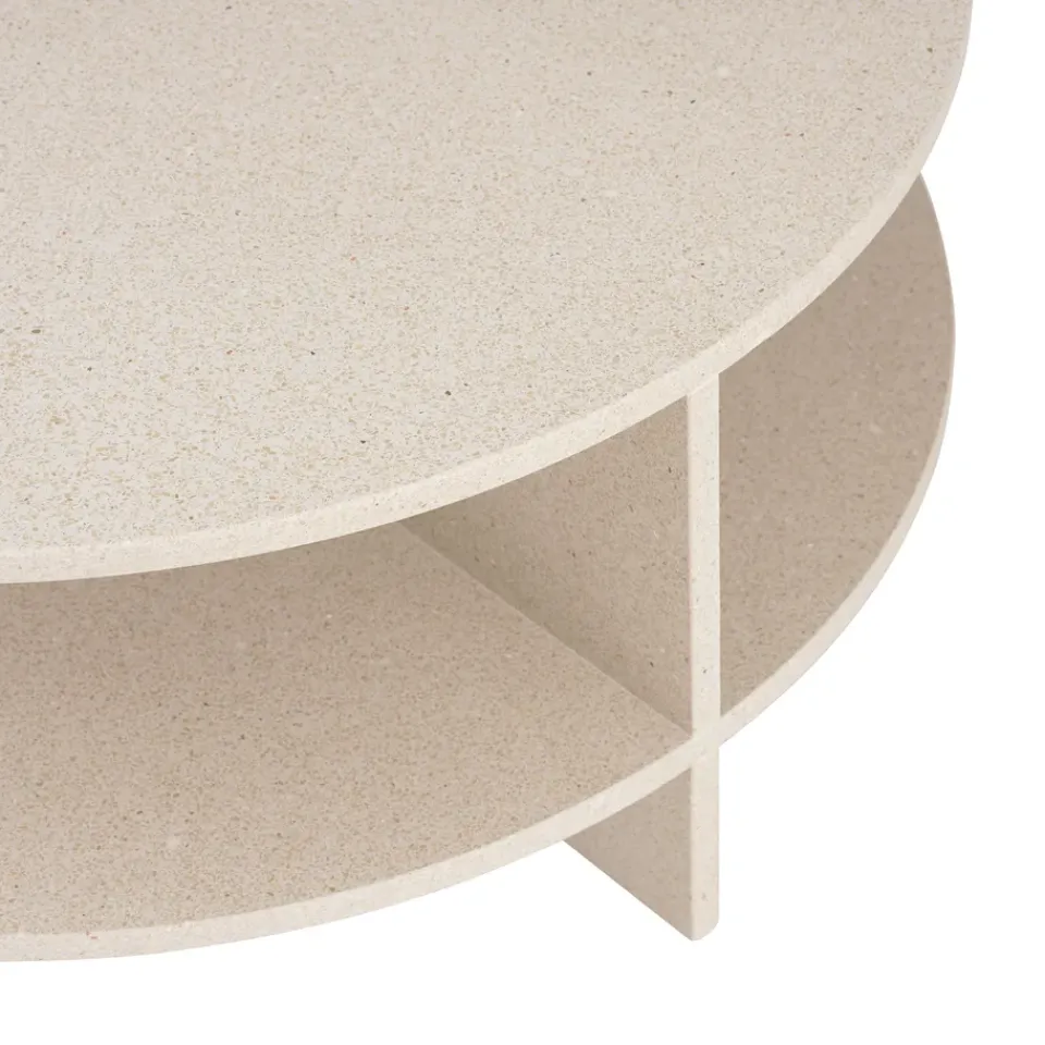 Muuto Coffee Tables*Halves coffee table, Light taupe-terrazzo, Ø85 cm Grey