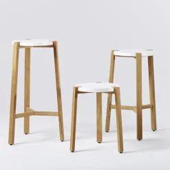 A2 Bar Stools*Happy bar stool low 66, White