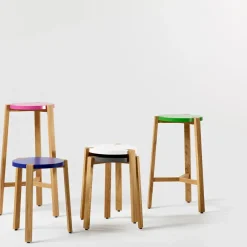 A2 Bar Stools*Happy bar stool low 66, White