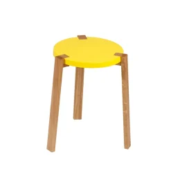 A2 Stools*Happy Pall, , oak legs Yellow