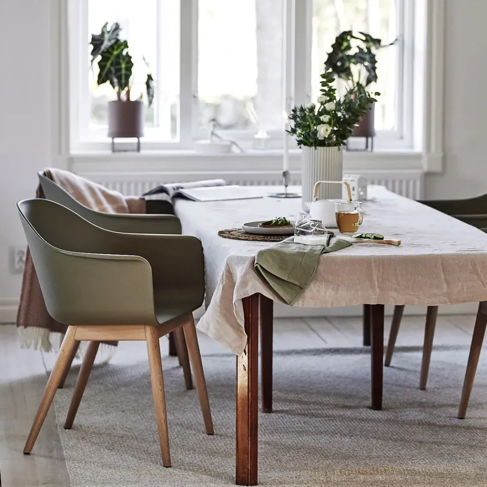 Audo Copenhagen Chairs*Harbour chair oak legs, Olive Green