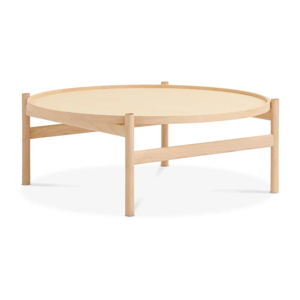 Brdr. Krüger Coffee Tables*HB coffee table Ø100 cm, White oiled maple Brown