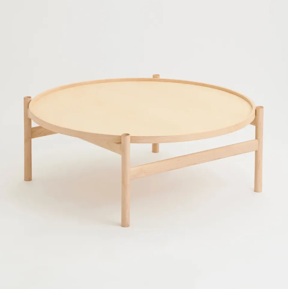 Brdr. Krüger Coffee Tables*HB coffee table Ø100 cm, White oiled maple Brown