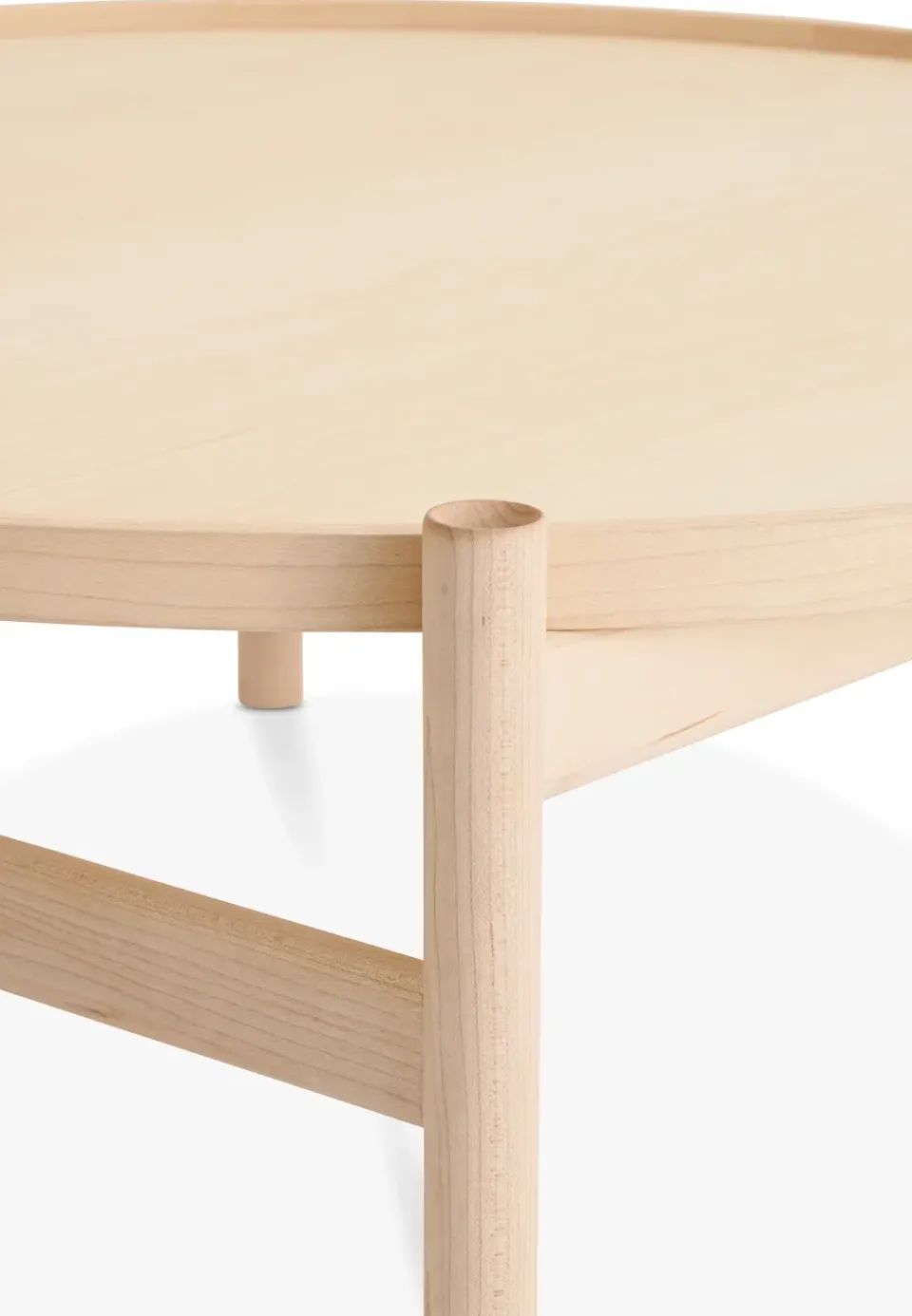 Brdr. Krüger Coffee Tables*HB coffee table Ø100 cm, White oiled maple Brown