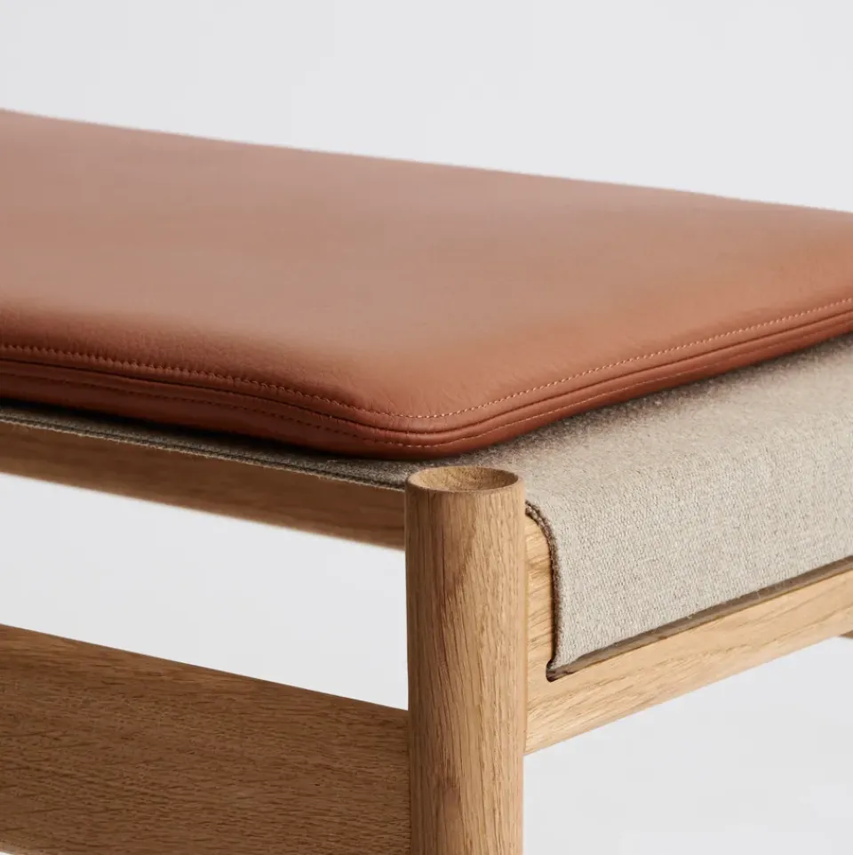 Brdr. Krüger Seat Cushions & Pads*HB cushion 35x60 cm, Spectrum leather Brandy Brown