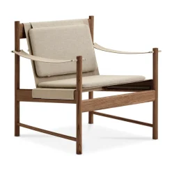 Brdr. Krüger Armchairs & Footstools*HB lounge chair, Smoke oiled oak-canvase nature BrownBeige