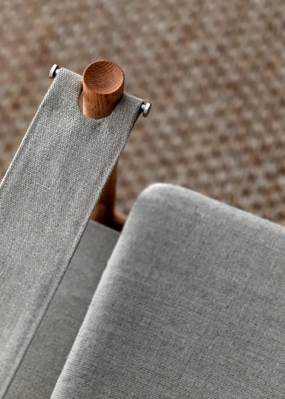 Brdr. Krüger Armchairs & Footstools*HB lounge chair, Smoke oiled oak-canvase nature BrownBeige