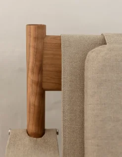 Brdr. Krüger Armchairs & Footstools*HB lounge chair, Smoke oiled oak-canvase nature BrownBeige