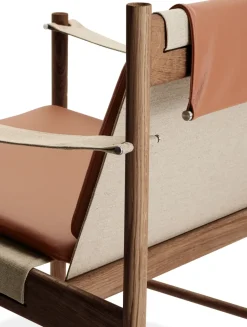Brdr. Krüger Armchairs & Footstools*HB lounge chair, Smoke oiled oak-leather brandy Brown