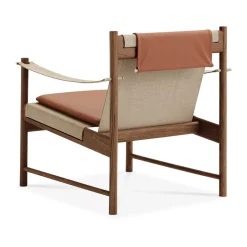 Brdr. Krüger Armchairs & Footstools*HB lounge chair, Smoke oiled oak-leather brandy Brown