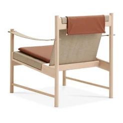 Brdr. Krüger Armchairs & Footstools*HB lounge chair, White oiled maple-leather brandy Brown