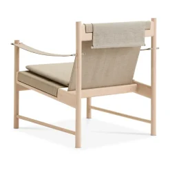 Brdr. Krüger Armchairs & Footstools*HB lounge chair, White oiled maple-canvase nature BrownBeige
