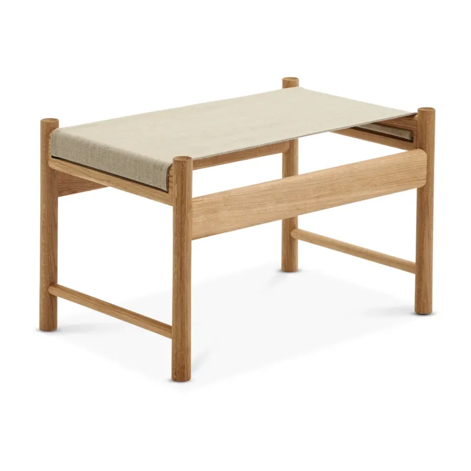 Brdr. Krüger Stools*HB stool, Oiled oak-canvase BrownBeige