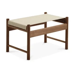 Brdr. Krüger Stools*HB stool, Smoke oiled oak-canvas BrownBeige
