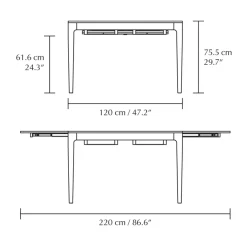 Umage Dining Tables*Heart'n'Soul dining table 90x120 cm, Oak-cloud grey BeigeGrey
