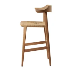 Gärsnäs Bar Stools*Hedda bar stool, Oak natural monocoating-paper cord natural Beige