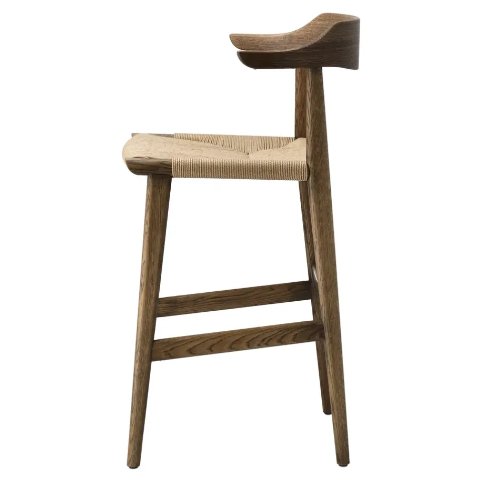 Gärsnäs Bar Stools*Hedda bar stool, Oak-black-paper cord natural Beige