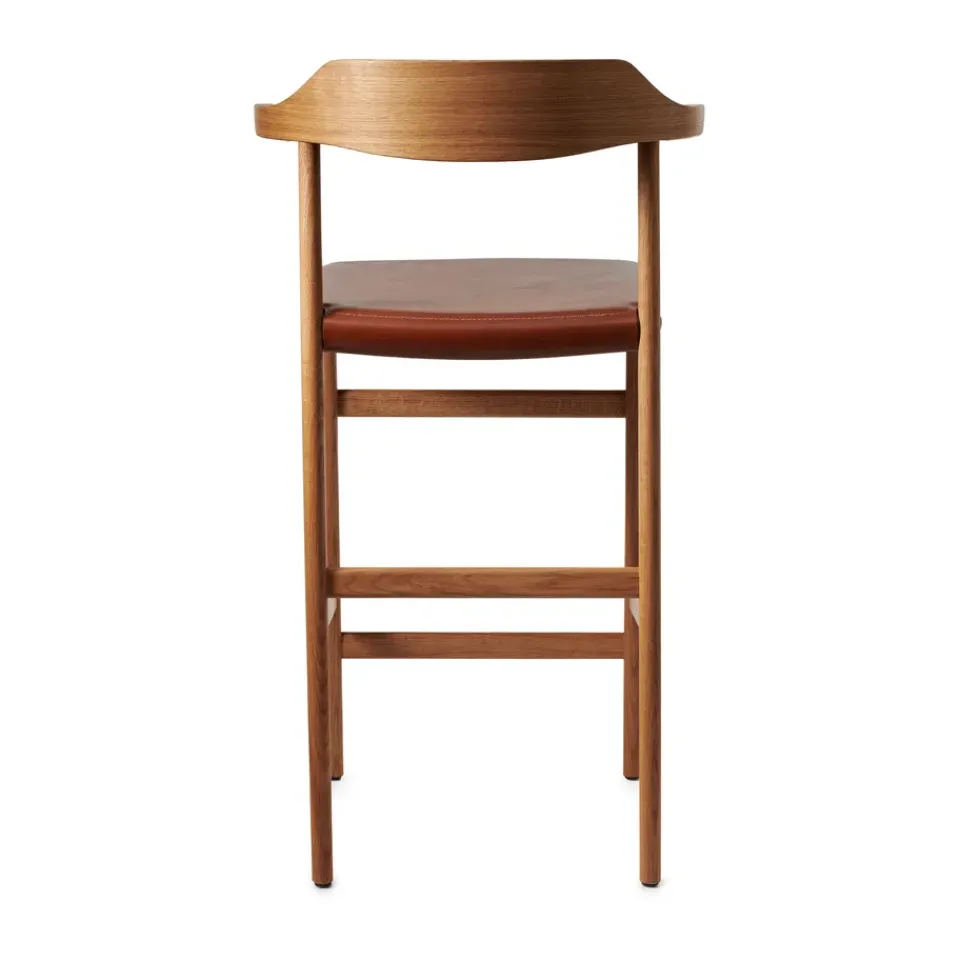 Gärsnäs Bar Stools*Hedda bar stool, Oak-pure-Tärnsjö leather cognac Beige