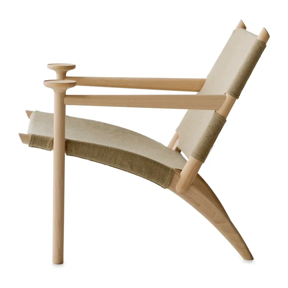 Gärsnäs Armchairs & Footstools*Hedwig armchair, Beech-white-cloth canvas Grey
