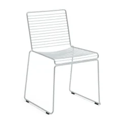 HAY Chairs*Hee dining chair sled base, White Silver-coloured