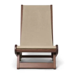 Ferm Living Armchairs & Footstools|Chairs*Hemi lounge chair, Dark stained, natural BeigeBrown