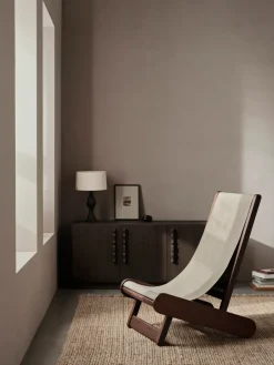 Ferm Living Armchairs & Footstools|Chairs*Hemi lounge chair, Dark stained, natural BeigeBrown