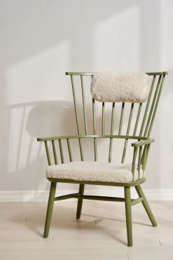 Stolab Armchairs & Footstools*Henriette armchair, Olive Green 64 GreenWhite
