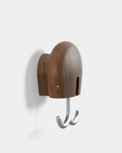 Massproductions Clothes Hooks & Hangers*Hercule wall hook, Oiled walnut Brown