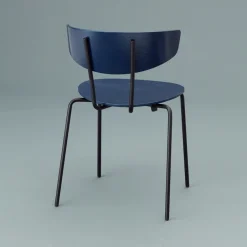 Ferm Living Chairs*Herman Stool, Walnut, black steel stand Brown